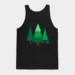 Pine trees on the hill Tank Top